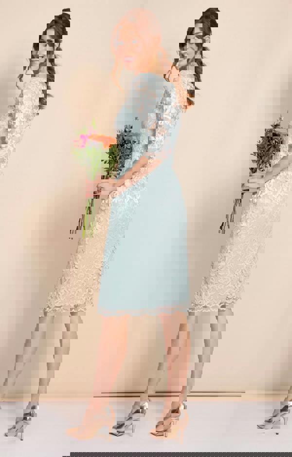 Alie Street London Lila Dress - Mint Silver Green