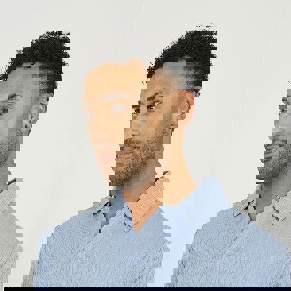 Brave Soul Blue Jacquard Trophy Neck Polo Shirt - Blue Image 4