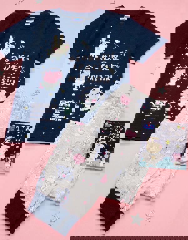 Peppa Pig Boys Blue George'S Space Mission Print Short Sleeve Long Leg Pyjama Set