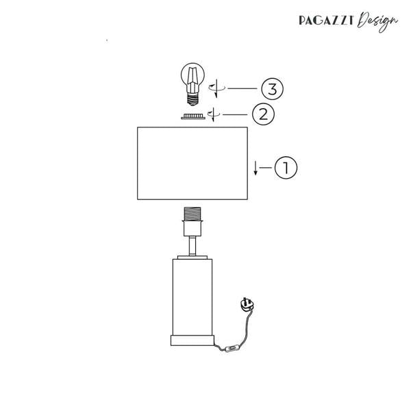 Pagazzi Lighting Rosalind Off White Table Lamp