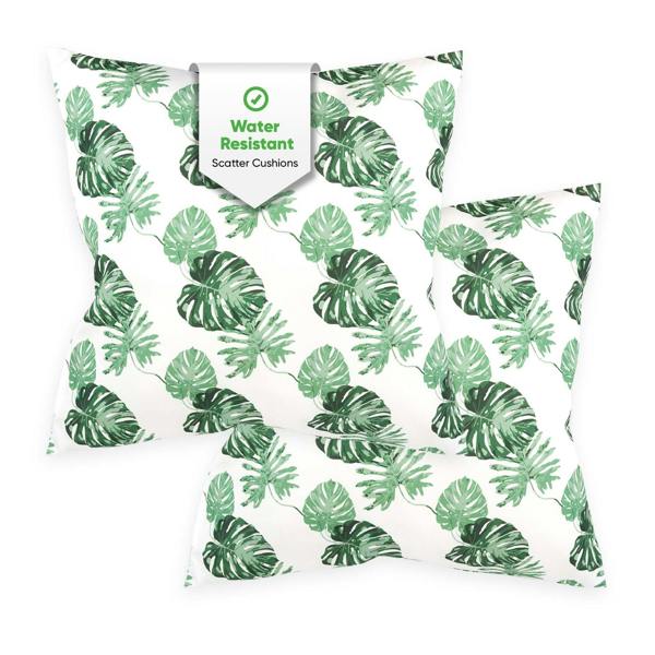 Gardenwize Pair of Outdoor Scatter Cushions – Bali Leaf Design