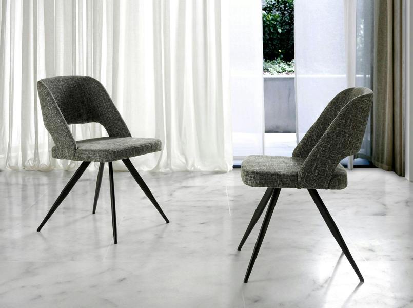 Angel Cerdá Grey Fabric Swivel Chair 4010