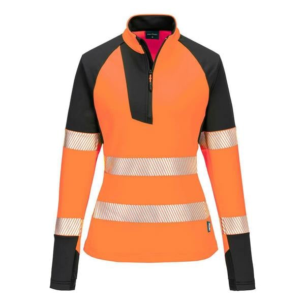 PW3 Hi-Vis Women's 1/4 Zip Sweatshirt Portwest