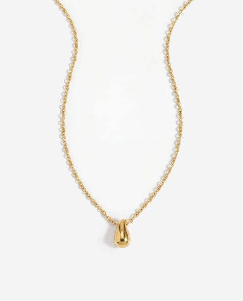 Elk & Bloom 14K Gold Dainty Teardrop Pendant Necklace