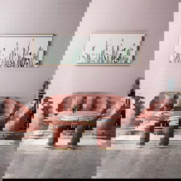 Valeria Footstool, Velvet-Weilai Concept-Weilai Concept