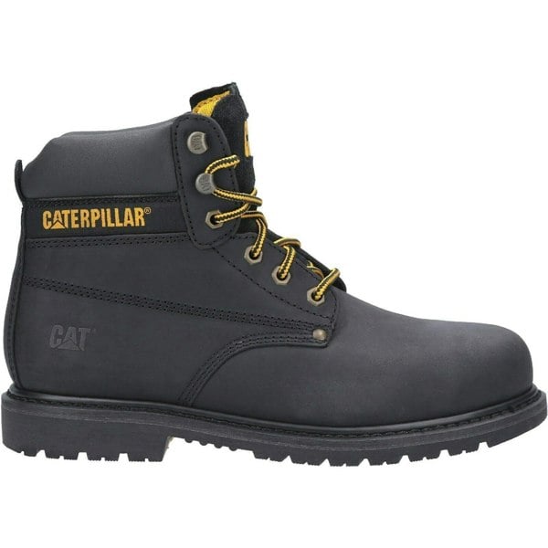 Caterpillar Mens Powerplant S3 Leather Safety Boots - Black