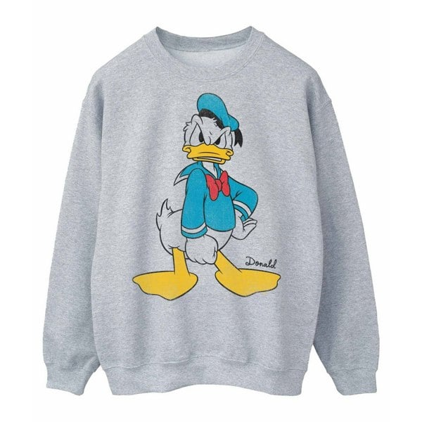 Disney Mens Angry Donald Duck Sweatshirt - Sports Grey