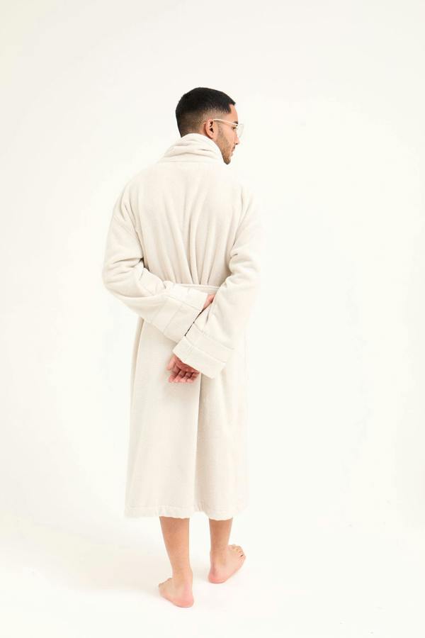 His and Hers Bamboo Towelling Robe in Light Grey - Robes