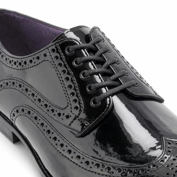 Goor M018 Brogue Shoes   in  Black