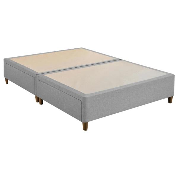 Sliver Upholstered 4 Drawer Divan Base styled in a bedroom | Soak and Sleep