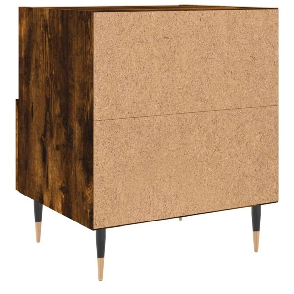 Berkfield Bedside Cabinet Smoked Oak 40x35x47.5 cm Engineered Wood