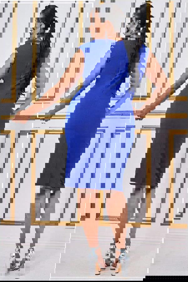 Bardot Pleated Midi Dress - Royal Blue DR1092AP