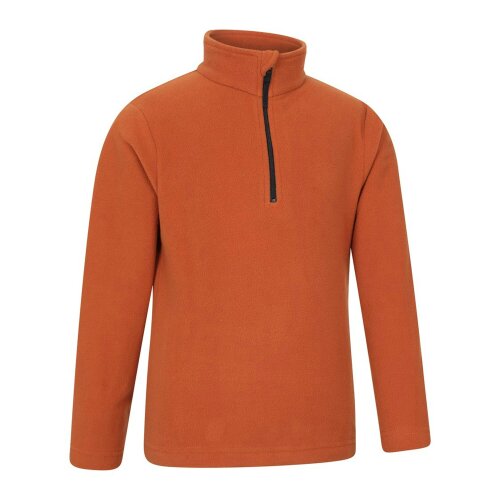Mountain Warehouse Kids Camber II Half Zip Fleece Jacket - Rust - Rust - 100% Polyester
