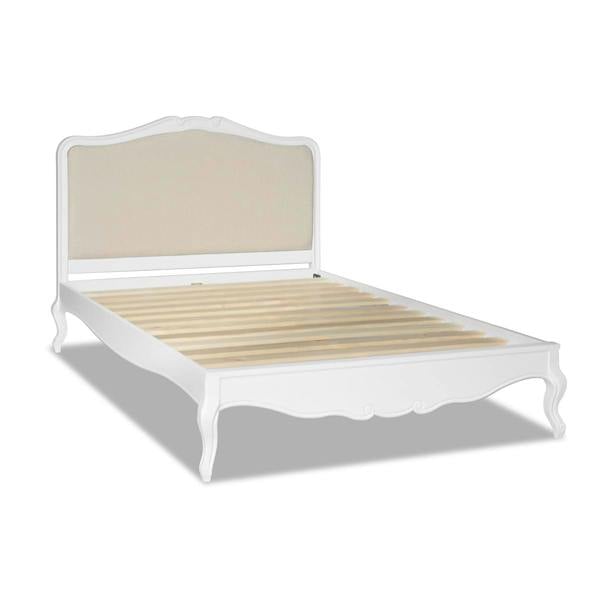 Statement Furniture Juliette White Bed Frame French Style with Upholstered Headboard 4ft6 5ft 6ft