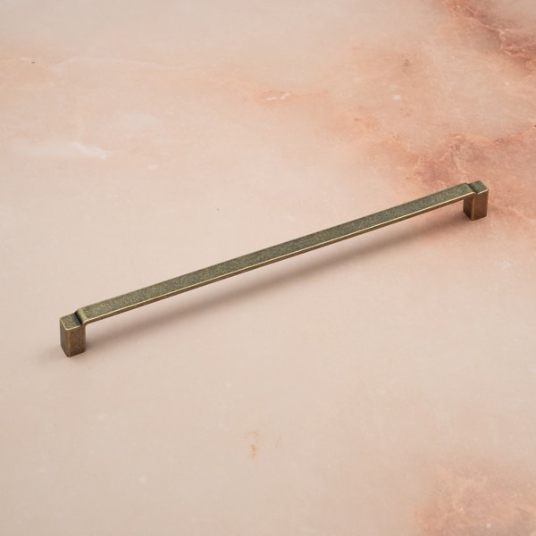 Handle & Home Antique Brass Stepped Cabinet Handles