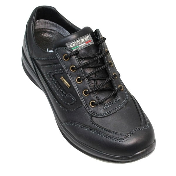 Grisport Mens Airwalker Leather Walking Shoes - Black