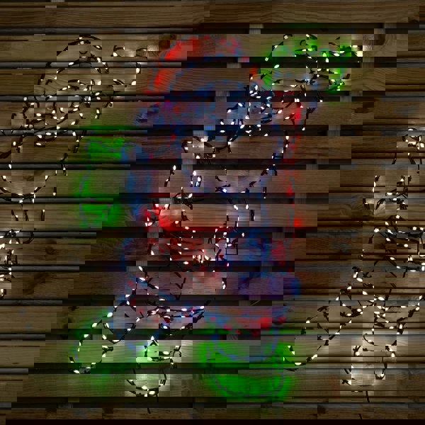 Samuel Alexander 60cm x 45cm Light up FlexiBrights Santa with 247 Multi-Coloured LEDs