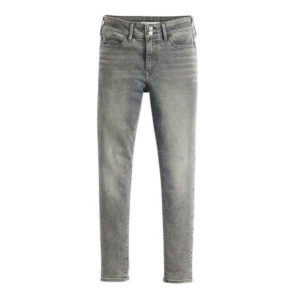 Levis Women's 711 Double Button Skinny Jeans - Light Grey