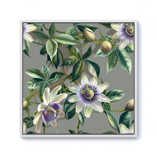 Warren Reed Passion Flowers Framed Canvas