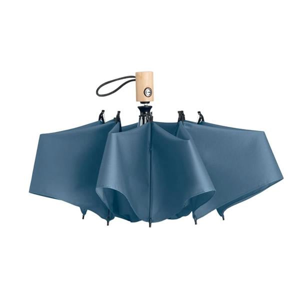 MidOcean Leeds Bamboo 190T Folding Umbrella - Blue - 