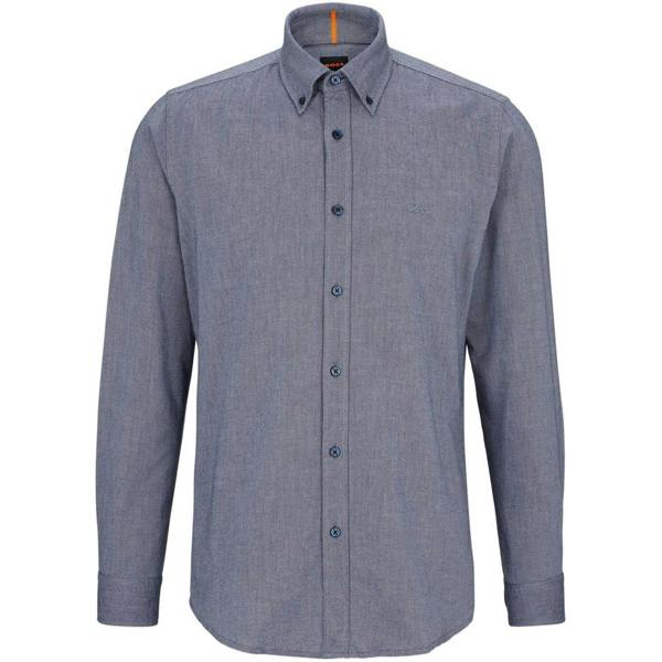 Boss Mens Rickert Oxford Shirt - Navy - 