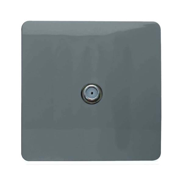 Trendi Switch 1 Gang Male F-Type Satellite Television Socket in Warm Grey