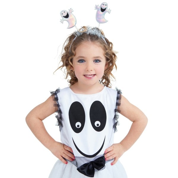 Bristol Novelty Childrens/Kids Ghost Bopper Headband - White/Silver