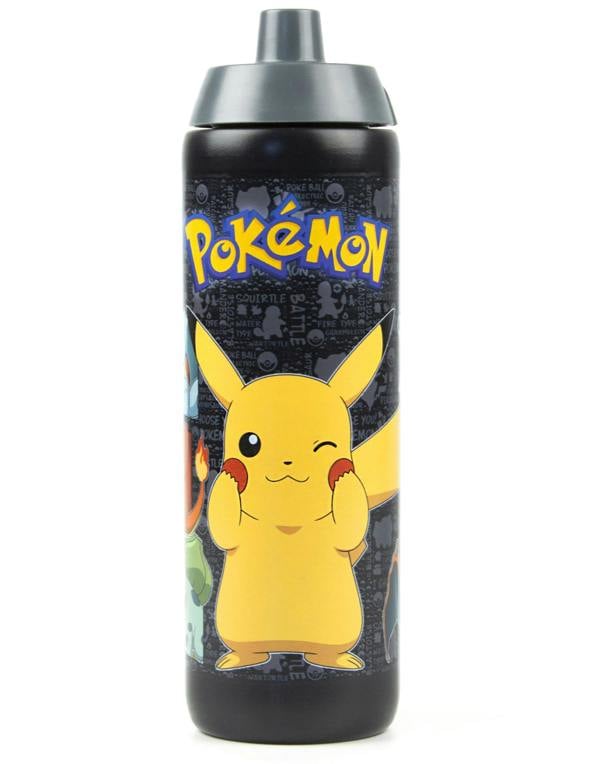 Pokemon Unisex Kids Black Pikachu Screw Water Bottle (One Size)