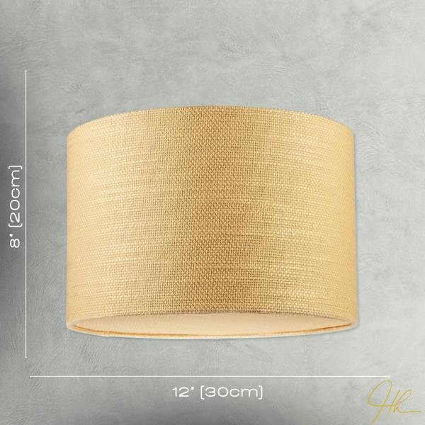 Sunlight Yellow Textured Linen Pendant Lighting Shade with Diffuser Image 7