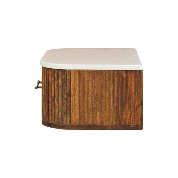Artisan Furniture Solid Wood Beaumont Wall-Mounted Bedside, 1 Drawer , Brown