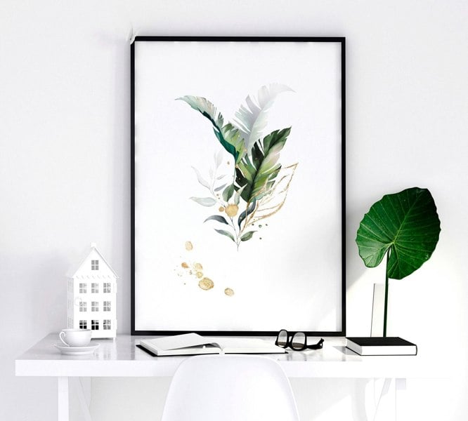 Tropical bedroom decor | set of 3 wall art prints