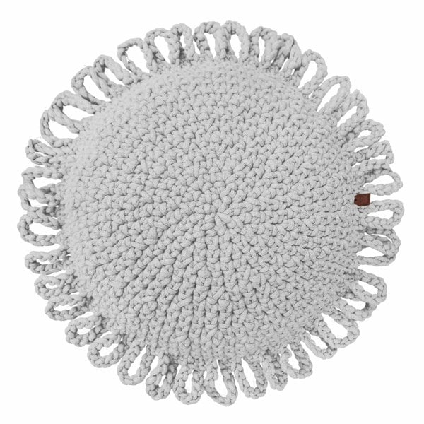 Zuri House Crochet kids cushion FUN | LIGHT GREY