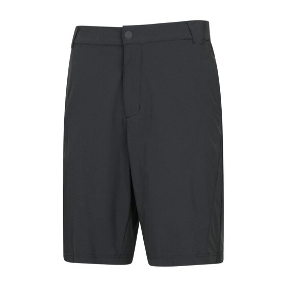 Mountain Warehouse Mens Wander Packaway Shorts - Black - Black - 85% Polyamide/15% Elastane