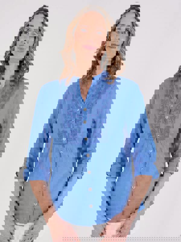 TIGI Embroidered Stitch Detail Blouse