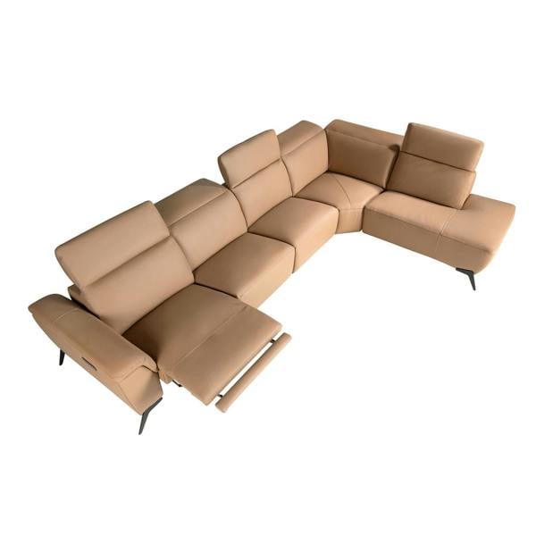Angel Cerdá Modular corner recliner sofa in brown leather 6280/6281