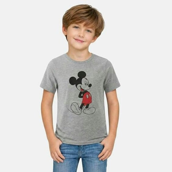 Onomato! Disney Mickey Mouse Kids' Short Sleeve T-Shirt Size 3-4 Years Grey