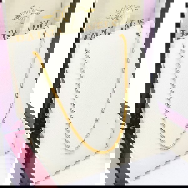 Raina 22ct Yellow Gold Foxtail Dragon Chain Necklace 18 Inches 1.5mm Width