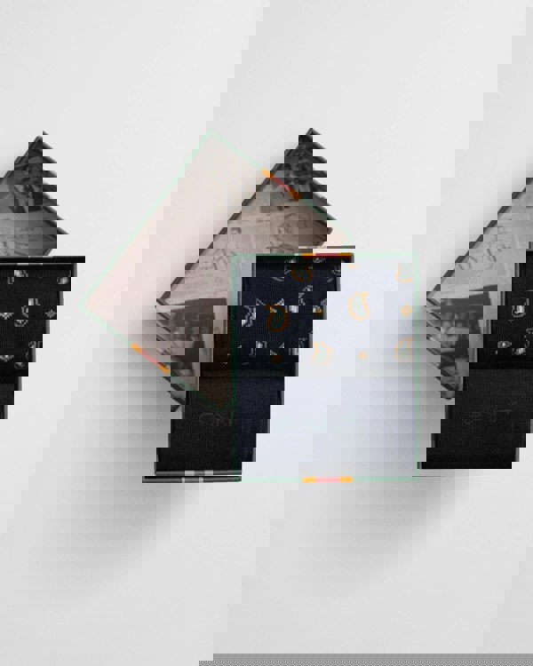 GANT Mens Paisley Socks 2-Pack Gift Box - 410 Marine