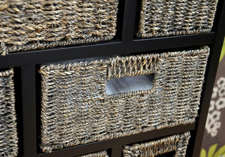 Statement Furniture Tetbury 8 Drawer Storage Unit with Baskets Assembled