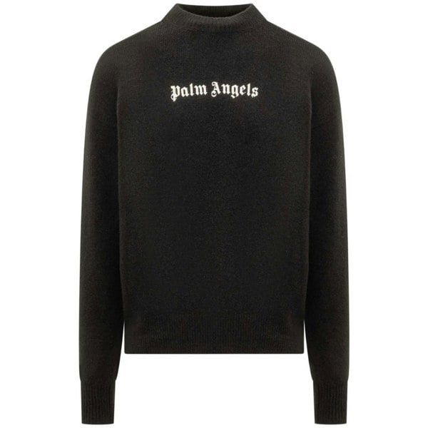 Palm Angels Classic Logo Knitted Jumper - Black