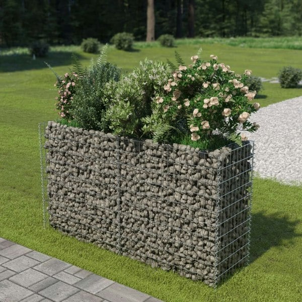 Berkfield Gabion Raised Bed Galvanised Steel 180x50x100 cm