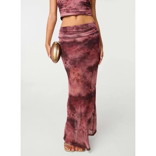 Pink Vanilla Moody Mesh Maxi Skirt