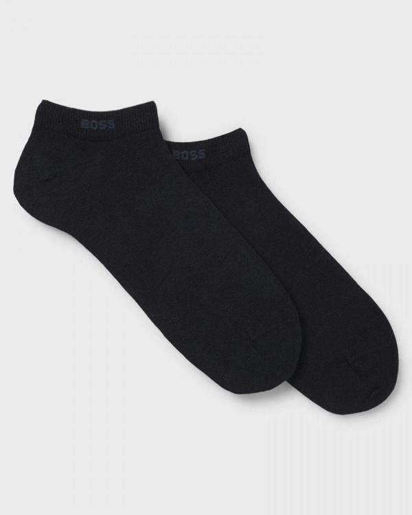 BOSS Orange Two-Pack of Ankle Length Socks in Stretch Fabric NOS - Dark Blue 401 - CHO - Designer Mens Socks