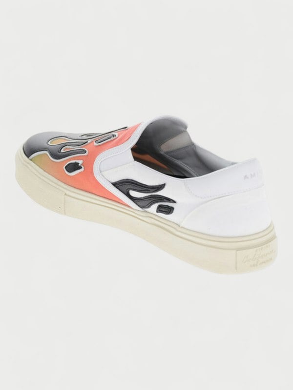Amiri Flame Canvas Slip-on Sneakers