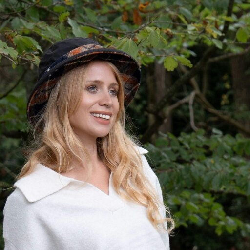 Heather Hats & Accessories Water Resistant British Cotton Bucket Hat, Cotton Lining, Outdoor Wear, Brown