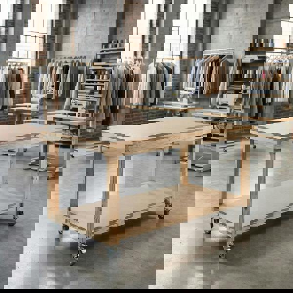 Arbor Garden Solutions Wooden Workbench MDF Top Depth-3ft With Wheels