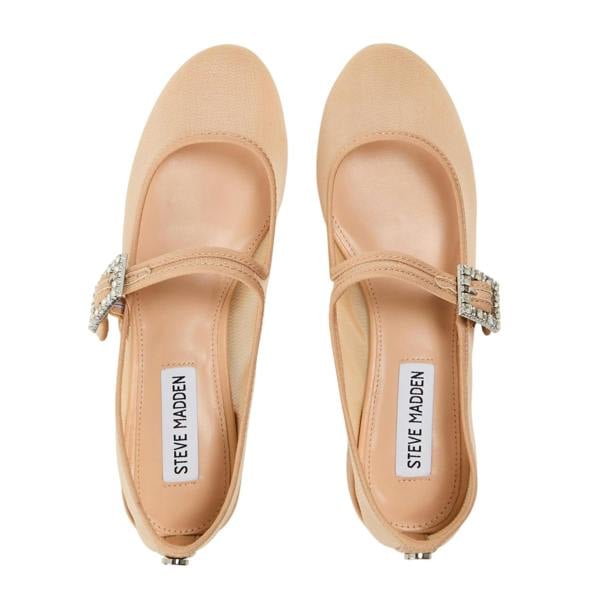Steve Madden Womens/Ladies Champaign Block Heel Court Shoes - Nude - 