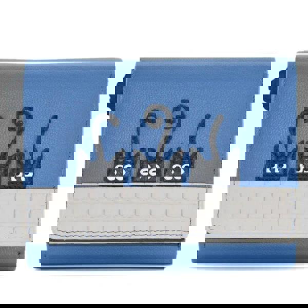 Mala Leather Peek-a-Boo Black Cats Small Leather Tri-Fold Purse