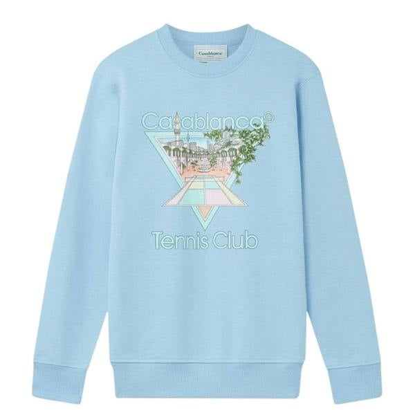 Casablanca Tennis Club Icon Patelle Pale Blue Sweatshirt