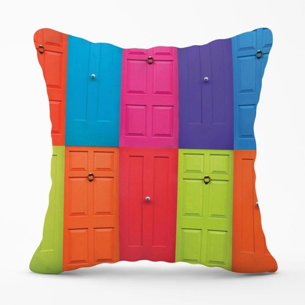 Warren Reed Colourful English Doors Cushions